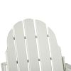 Folding Adirondack Chair, Faux Wood Patio & Fire Pit Chair, Weather Resistant HDPE for Deck, Outside Garden, Porch, Backyard, White