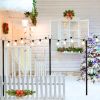 Set of 6 RC String Light Pole, 9 FT Lighting Stand with Semicircle Shape Hooks, LED Solar Bulbs for Parties, Christmas