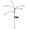 8 Pack Solar Swaying Garden Lights with Snowflakes, Solar Landscape Pathway Stake lights, Outdoor Christmas Lights Decor, Warm White