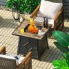 40,000 BTU 28 Inches Propane Gas Fire Pit Table With Cover