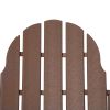 Folding Adirondack Chair, Faux Wood Patio & Fire Pit Chair, Weather Resistant HDPE for Deck, Outside Garden, Porch, Backyard, Brown