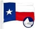 Combo Pack USA American Flag 3x5 Ft Embroidered Stars and Texas State Flag 3x5 Ft Embroidered