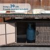 Direct Wicker Outdoor Rattan 50,000BTU Propane Gas Fire Pit Table (Table Only)