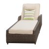 Direct Wicker Outdoor Patio Adjustable Backrest Rattan Chaise Lounge Set with Cushions