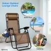 2Packs Zero Gravity Lounge Chair with Dual Side Tray 330lbs Load Foldable Recliner Chair