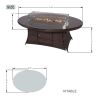 Direct Wicker Outdoor Rattan 50,000BTU Propane Gas Fire Pit Table (Table Only)