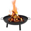 Fire Pit 26.6"x22.8"x8.9" Steel